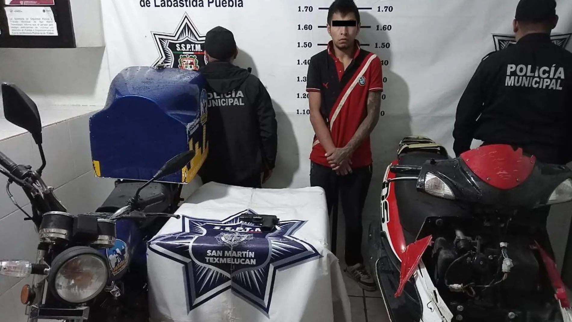 sospechoso de robar una motocicleta en Texmelucan